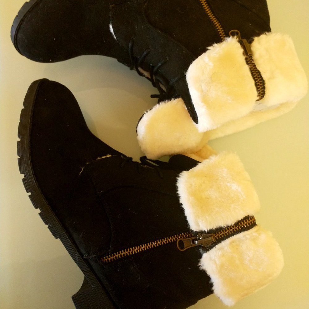 Black Suede Snack Boots